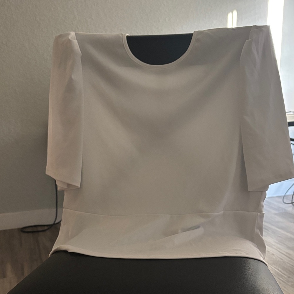 White Blouse with Half Sleeves